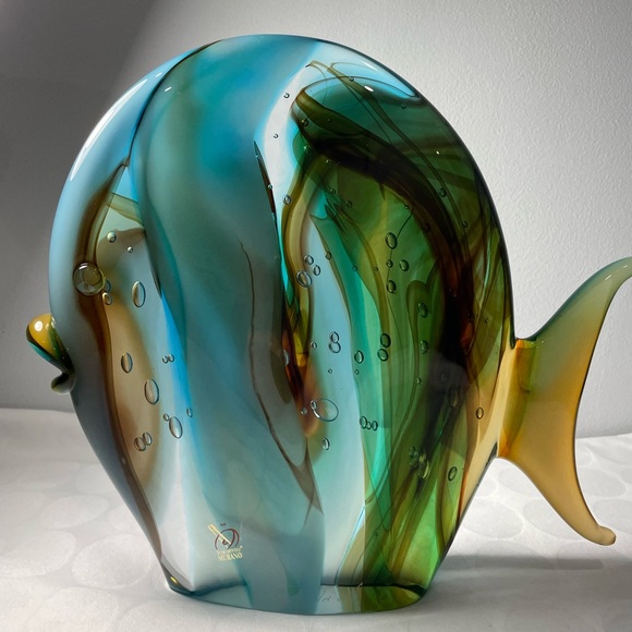 Authentic signed Sergio Costantini Murano fish sculpture. - Picture 9 of 12